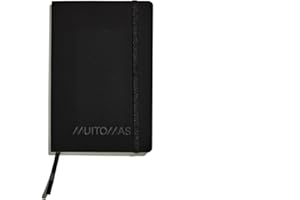Muitomas, Block Notes A5, Notebook Appunti per Ufficio, con Copertina Morbida, Tasca Interna e Chiusura ad Elastico, 120 Fogli a Righe, 13 x 21 cm, Colore Nero
