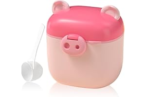 SacJkt Milchpulver Portionierer Baby, Tragbar Milchportionierer Baby, Milchpulver Aufbewahrungsbox, Milchpulver Schweinchen, zur Aufbewahrung von Baby Milchpulver, Obst und Snack