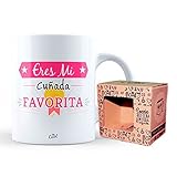 Fácil de limpiar Mr Cool Taza en Caja Regalo en Mensaje Eres mi Cuñada Favorita, Cerámica, 15x10x5 cm
