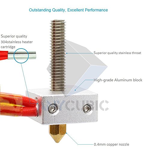 Anycubic MK8 Extruder Hotend Heizung Kit für 3D-Drucker 1.75mm Filament - 4