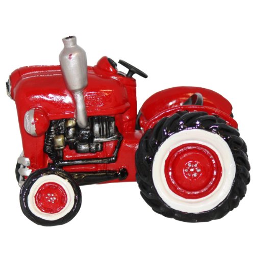 Spardose Traktor „Nostalgie“ rot, ca. 15 cm lang und ca. 12 cm breit - 2