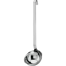 RÖSLE Haken Schöpflöffel, Hochwertige Schöpfkelle mit Hakengriff, Edelstahl 18/10, 10 cm, Spülmaschinengeeignet, Silbern Lebensmittel & Getränke