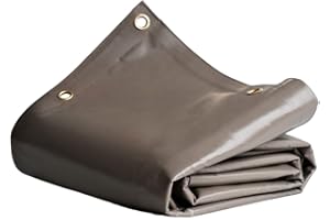 Tecplast Toile Pergola Taupe 3x3 m LP640PR - Garantie 8 Ans - Bâche Pergola ou Tonnelle étanche en PVC pour terrasse