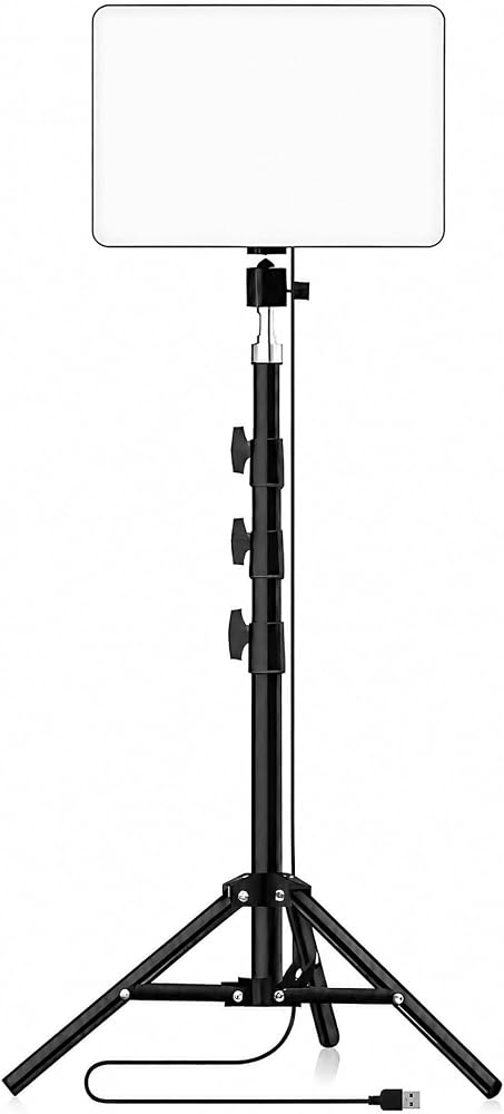 SMAYLİNG LED Video Işık Seti - Ayarlanabilir Tripod, USB Kontrollü Sıcak/Soğuk Işık, 3 Mod & 10 Parlaklık Seviyesi, YouTube Çekimi, Canlı Yayın, Fotoğrafçılık ve Makyaj Işığı