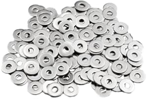 MINDWISSUP M4 Washers 100pcs M4 X 12mm Flat Penny Washers Stainless Steel Large OD Flat Repair Washer Plain Round Chrome for Screws & Bolts