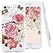 Produktbild ZXK CO iPhone 7 Hülle Flowers, iPhone 8 Silikonhülle, Ultra Dünn Weich Hülle mit Blumen Muster TPU Silikon Handyhülle Transparent für iPhone 7/8 4,7"-Rose Blumen