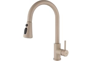 Tondiy Rubinetto da Cucina Avena Estraibile, con Doccetta a 3 Modalità, Miscelatore Cucina Girevole a 360°, Rubinetti Monocomando per Lavello ad Alta Pressione, Acciaio Inox 304