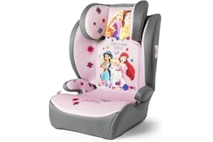 Tataway Disney Principesse i-Size, Seggiolino auto bambini 15-36 kg (3,5-12 anni), 100-150 cm, Gruppo 2/3, si installa con cintura a 3 punti, rosa