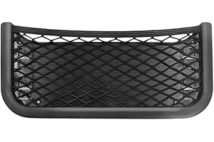 YHIJSR Rete Portaoggetti Auto Reti Bagagliaio Borsa a Maglie Universale Autoadesiva per Auto Tasca a Rete Multifunzionale Rete Elastica per Auto 25,9 x 12,2 cm, Nero