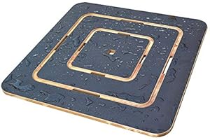 C.M. Pedana Doccia in Legno Marino 60 X 60 Antiscivolo Supergrip Ideale per Piatto Doccia 80 X 80