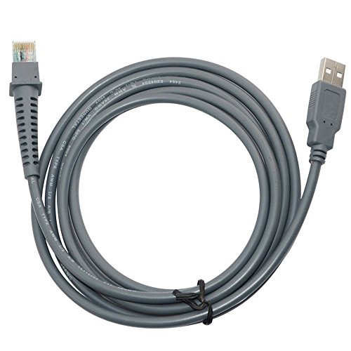 Aussel 1 X USB A Stecker auf RJ45 Kabel 7ft 2M für Symbol Barcode Scanner LS4278 LS2208 2208AP - 4