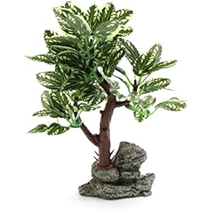 sourcingmap Plastikbaum Dekor Pflanze Aquarium Goldfischglas Haus Dekor Ornament grün