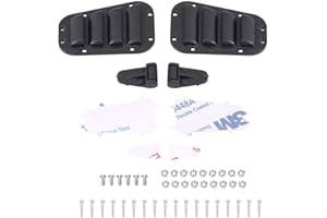 Dilwe RC Car Intake Grille & Motor Abdeckungs Scharnier, Kunststoffeinlassgitter Motorabdeckungsscharniere mit Aufklebern für 1/10 RC Car Upgrade Zubehör