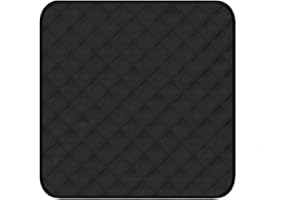 GRUENERDE Waschbare Inkontinenz Stuhlauflage wasserdichte Saugfähige Sitzauflage Inkontinenzunterlage für Rollstuhl Autositz Sofa 53X55cm 1pc (Schwarz, 53x55cm)