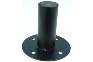 MASTER AUDIO 1 Stück Boxenflansch Stahl schwarz - PA Boxen Flansch Einbauflansch Einbauhülse für 35 mm Stative (1x Boschenflansch Stahl)