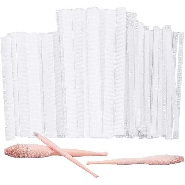 SUPERFINDINGS 90 Stück Pinselschutz-Netze – 3 Größen, Dehnbar, Wiederverwendbar Für Make-up Pinsel