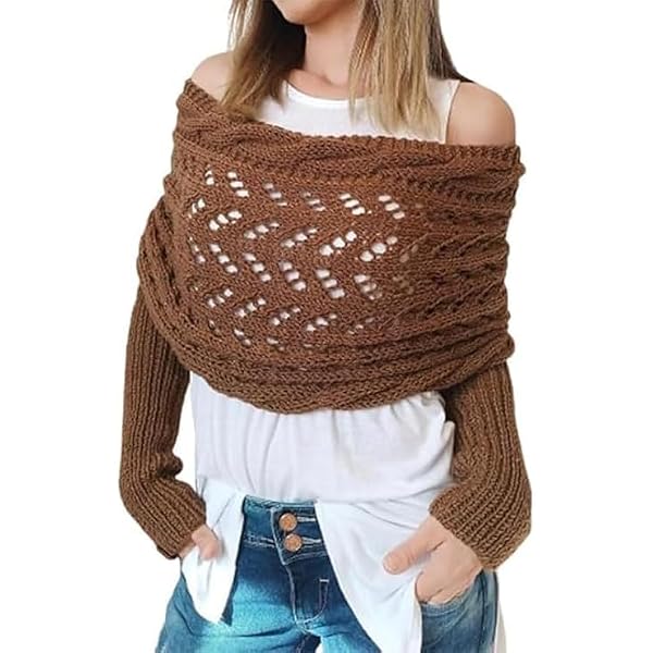 Generisch Schal Mit Ärmeln Für Damen Langarm Strickschal Mit