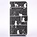 Produktbild Nancen Apple iPhone 5C (4 Zoll) Flip Leder Case / Handyhülle, Katzen Serie Nette Karikatur Katzen Klettern Treppe Muster Folding PU Lederhülle Bookstyle Cover - mit Stand Funktion, Brieftasche und Karte Slot
