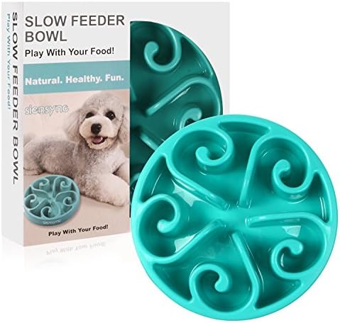 Siensync Slow Feeding Dog Bowl, Interesting Interactive, Durable, Non-toxic and eco-friendly Dog Feeding Bowl