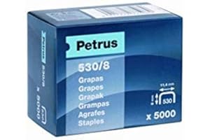 PETRUS 77508 - Caja 5000 ud. grapas cobreadas modelo 530/8 mm