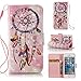 Price comparison product image Fanryn Apple iPhone 5 5S 5SE Leather Flip Case Cover,Colorful Painted PU Leather Stand Function Protective Cases Covers with Card Slot Holder Wallet Book Design,Soft TPU Silicone Inner Bumper Full Protection for Apple iPhone 5 5S 5SE - Wind chimes 2