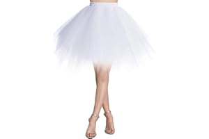 Wedtrend Jupe Courte Tutu Danse en Tulle Style Rétro Carnaval Halloween Noël Multicolore