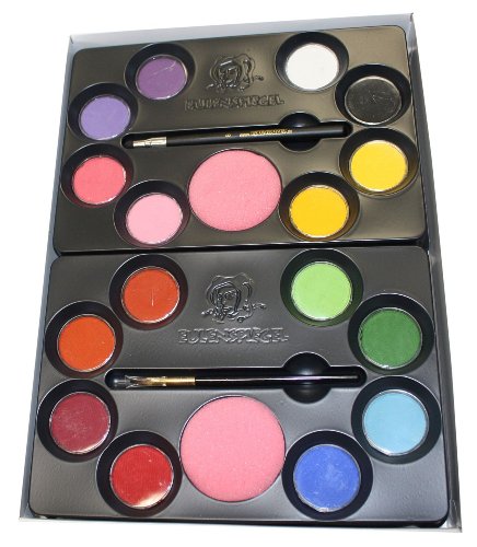 Eulenspiegel 212059 – Schminkset 5 Jahreszeiten, Schminkpalette, Pinsel, Schwämmchen und Anleitung, 16 Farben - 3