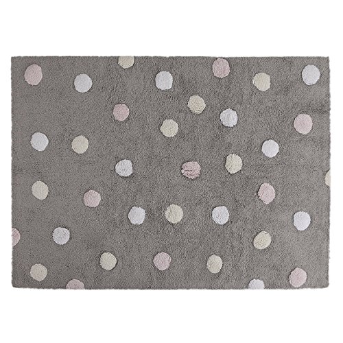 Lorena Canals Topos Tricolour Washable Rug (Grey/Pink)
