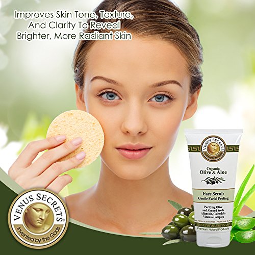 Gesichtspeeling – Face Scrub – Peeling-Gesichtsreinigung – Sanftes Gesichtspeeling – Gesichtsreiniger – von Venus Secrets Naturkosmetik – 100ml – für alle Hauttypen – hilft das Auftreten von Akne-Narben zu verringern – Reinigt und hydratisiert, so dass die Haut weich, glatt und hell wird – Tiefenhydratisierend – Erfrischt, reinigt und belebt die Haut – Kann mit Gesichtsbürste verwendet werden - 5
