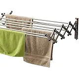 Parasnath Wall Stainless Steel Clothes Drying Stand -7 Pipes 2.5 Feet/ 30 Inch