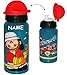 Produktbild Trinkflasche / Sportflasche - " Feuerwehrmann & Feuerwehr " - incl. Name - Alutrinkflasche - 420 ml - aus Aluminium - für Kinder Aluflasche 0,4 Liter / auslaufsicher - Flasche Jungen / Fahrradflasche - Rettung - Feuerwehren Löschen - Feuerwehrauto - Auto - Wasserflasche - Alu - Kindertrinkflasche