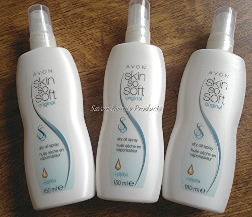 3 x Avon Skin So Soft Original Dry Oil Body Spray-The Alternative to Insect Flies Mosquito Flea Repellent - Even Great For Horses Cats Dogs