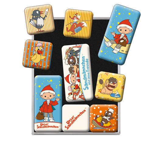 Nostalgic-Art 83021 Sandmännchen, Magnet-Set, 9-teilig - 2
