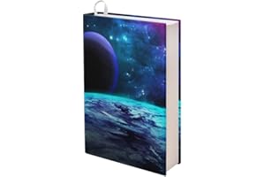 Kuiaobaty Copertina rigida per libri con pianeti dello spazio esterno, in tessuto elastico, per fan dell'astronomia, protezione per diario