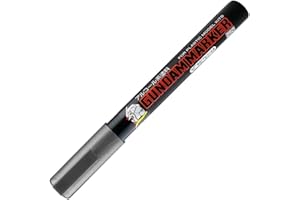 GSI CREOS ＭＲ．ＨＯＢＢＹ＼ミスターホビー GM05 Gundam Marker, Paint Type, Rotuladores, Para pintar Gunpla, Plata, Cincel