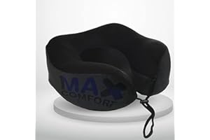 Max Comfort Modern Medical Neck Travel Neck Memory Foam Travel Neck (Royal Black)