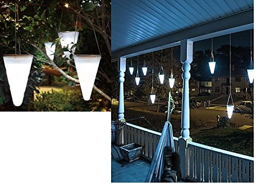 Solar Hängeleuchte Icicle im 2er Set Tolle Gartenbeleuchtung zum aufhängen - 4