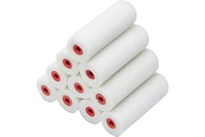 Fit For The Job Paquete de 10 mini rodillos de espuma de 4 pulgadas para pintura de bricolaje con pinturas brillantes y satinadas, 4 "100 mm