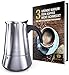 Produktbild Coffeeano Espressokocher Premium Mokka aus Edelstahl | für 4 Tassen, 200ml | Inkl. gratis eBook | auch für Induktion und Gas