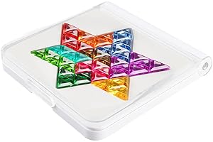 SGZIOO IQ Puzzle, Genius Star puzzle game, Tangram Puzzles for Kids, 3D Block Puzzle games, Geometry Logic Smart Games IQ, Colorful Six Pointed Star kids Puzzles, Smart Games for Kids 8-12
