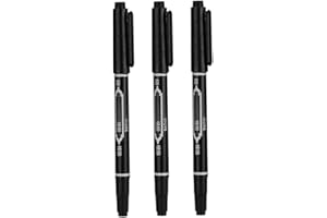 Snner 3pcs Tattoo Marker Stift wasserdichtes Hautmarkierungsstift Fein Point Body Tinte Stift Schwarz schwarz