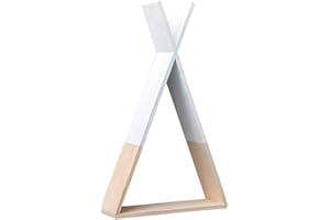 NACNIC Estantería de Pared Blanca de Estilo nórdico. Estante Flotante Triangular de Pared. Estantería Flotante de habitación de niños y bebés, salón. Estantes de Pared de Madera para Almacenamiento. Grande