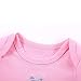 JIAJIA Cute Baby Girl Pink Cotton Short Sleeve One Piece Romper 3-6 Months