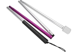 FOTABPYTI Canne de guidage pour aveugle - Pliable - Réfléchissante - Portable - Anti-chocs - Pour personnes malvoyantes et aveugles