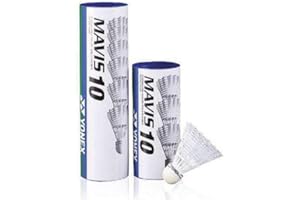 Yonex Mavis 10 Badminton Shuttlecocks - Tube of 1/2 dozen, Color - White