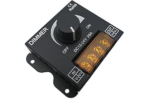 Hsthe Sea 12 V/24 V DC 30 A LED PWM dimmer styrenhet på/av-brytare med metallhölje för enfärgad 5050 3538 5630LED remsa ljus