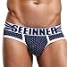 Produktbild Herren Slips,Beikoard Männer Gestreifte Abzüge Weiche Baumwolle Briefs Slips Sexy Unterwäsche Shorts Unterhose Höschen (M, Marine)