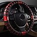 Produktbild Universal Auto Lenkradhülle Lenkrad Abdeckung Lenkradbezug aus Laser gebürstet Leder 38CM / 15'' Anti Rutsch Atmungsaktiv Luxuriös Lenkradabdeckung Lenkradschoner, Rot