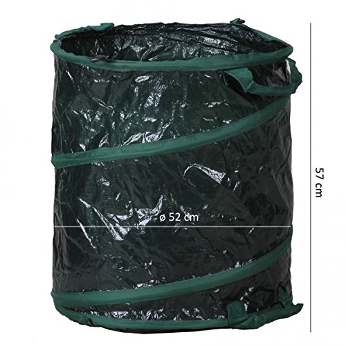 3x VAVIDA Pop Up Gartensack Laubsack Rasensack Gartenabfallsack Abfallsack 120L - 3
