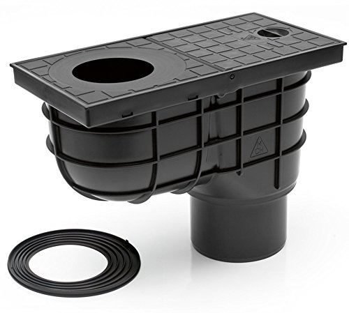 Regenrohrablauf Dachrinnenablauf Regensinkkasten DN110 schwarz 325 E